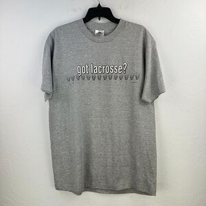 Vintage Got Lacrosse Tshirt Mens L Gray Heather Alstyle Sport‎ Blokecore Y2K